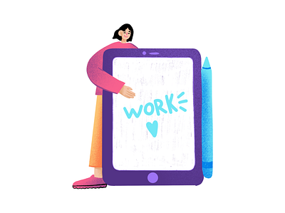 freelance app art character freelance freelancer icon illustration 2d illustrator ipad job postcard postcard design procreate web web illustration work