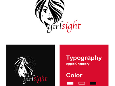 GirlSight Logo branding design graphic design illustration logo typography