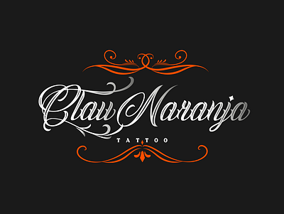 Logo Brand Clau Naranja Tattoo Maker branding graphic design lettering logobrand logotype tattoo tattoomaker