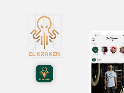 Logotype Kraken branding elkraken graphicdesign kraken logo lettermark logo logo design logos mark