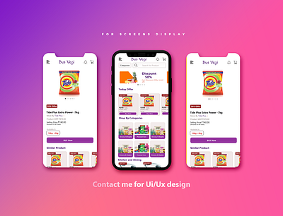 bus vegi Online grocery APP app app design design graphic design ui ux web