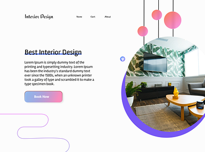 interior Design branding clean design typography ui ux web