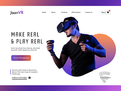 VR Website Design clean design flat icon illustration ui ux vector web website