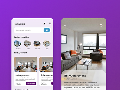 House booking App design branding design graphic design ux