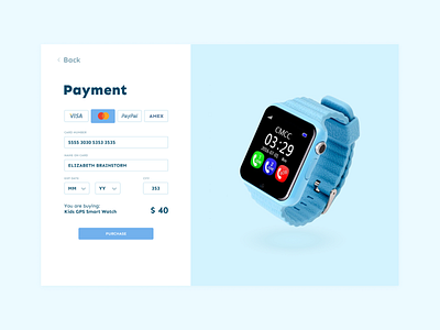 Credit card checkout app dailyui dailyui 002 design payment smartwatch typography ui ux web