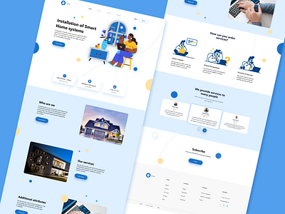 Landing page "Smart home" company daily ui 003 dailyui design installation landing page smarthome ui web