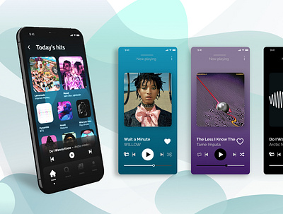 Music Player App UI app design design mobile mobile app music music app music player ui ui design ux ux ui ux design visual design