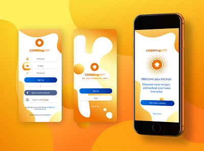 Cooking App UI app app design cooking cooking app design mobile mobile app ui ui design ux ux design