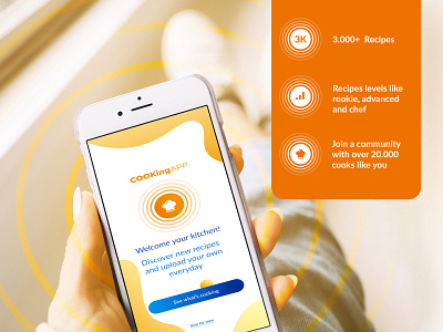 Cooking App Mobile UI • Advertising advertising app cooking cooking app design mobile mobile app ui ui design ux ux design