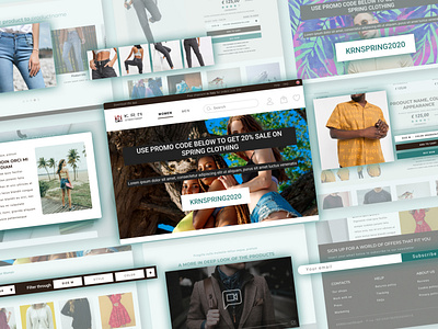 Clothing Shop Website UI Design clothing design desktop desktop design streetwear ui ui design ux ux design website website design