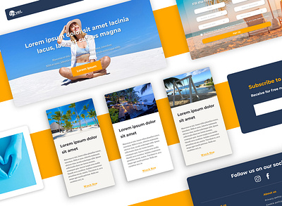 Landing Page for a Travel Website • UI Elements desktop landing landing page landing page design landingpage travel travelling ui ui design ux ux design web design webdesign website website design