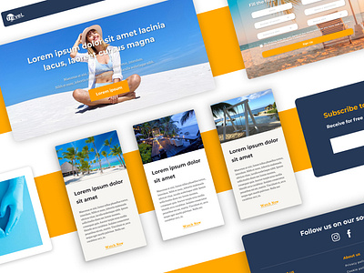 Landing Page for a Travel Website • UI Elements