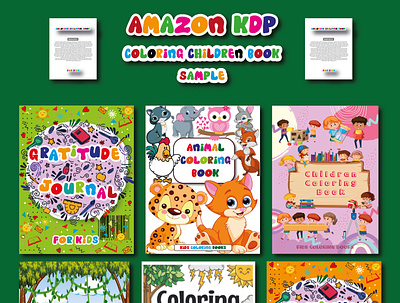 Amazon Kdp coloring book bookcover bookdesign books branding design ebook graphic design illustration illustrator logo vector