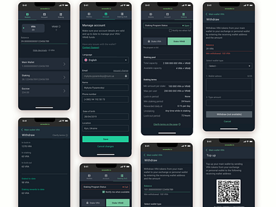 Crypto wallet mobile app, startup android app design ios ios app design materialdesign mobile mobile design progressive web app pwa startup ui ux ux design