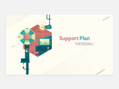 Support Plan chart clean design challenge design designli help icon illustration layout light plan presentation steam punk support tech ui ux