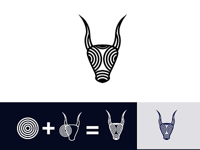 bull logo two different shape combinations.