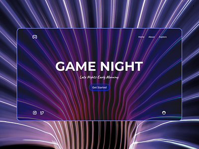 Game Night Landing Page | UI Design design desktop landing page ui ui design web web design