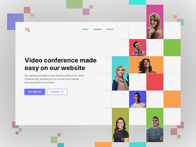 Exploration - Video Conference Landing Page