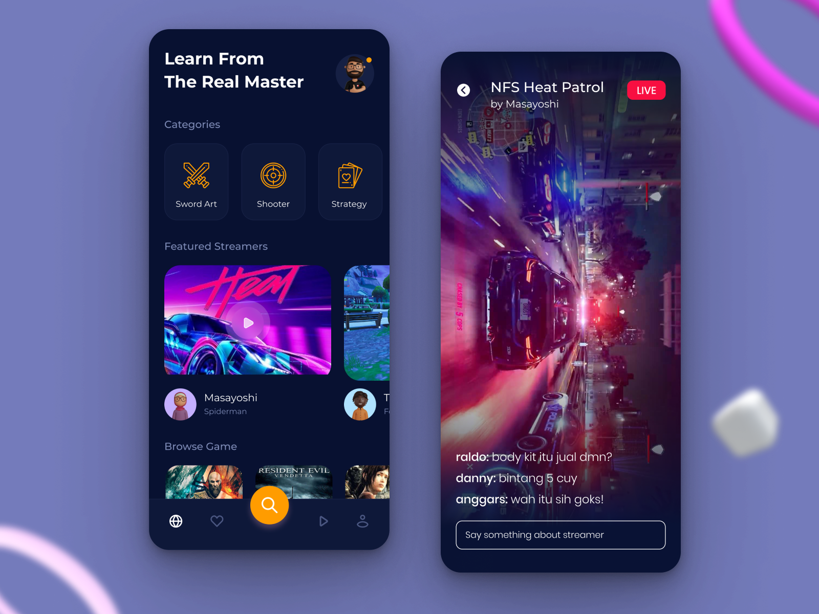 mobile-app-streaming-game-by-bimo-on-dribbble