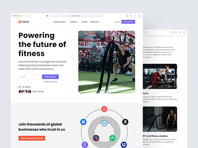 #Exploration - Landing Page app app design blue business figma home ios landing page design mobile app navigation responsive simple ui ui design web website white