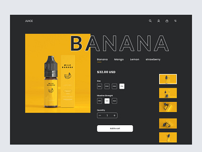 #Exploration - Product Detail Page Vape art design digital product e commerce fashion figma food drink gaming graphic design health fitness illustrator landing page design nft saas startup travel ui web web app web3