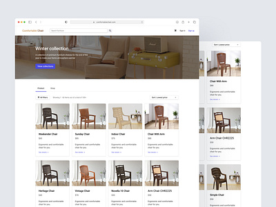 Comfortable Chair - Ecommerce Search Result Page