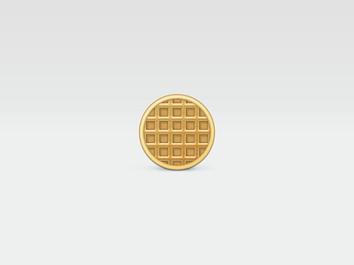 Waffle badge breakfast icon illustration photoshop waffle
