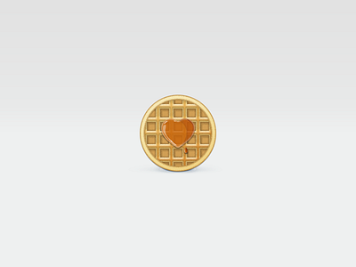 Waffle with Syrup badge drip icon illustration syrup texture