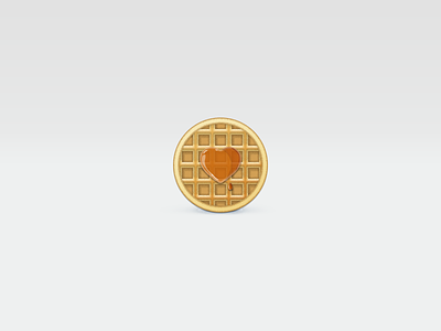 Waffle with Syrup badge drip icon illustration syrup texture