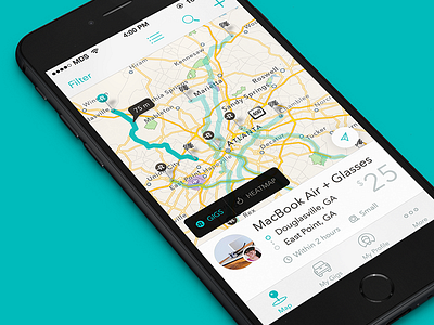 Gigs icons interface ios iphone map mobile sketch typography ui
