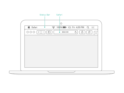 Tiny Mac aiux illustrator macbook pro safari status bar tutorial ux wireframe