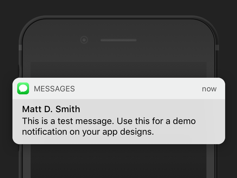 iOS 10 Message Banner (free .sketch download) by MDS on Dribbble