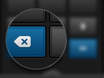 Backspace button iphone texture ui