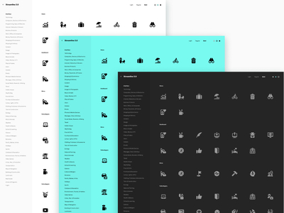 Streamline Category Viewer colorful dark icons light responsive theme web app