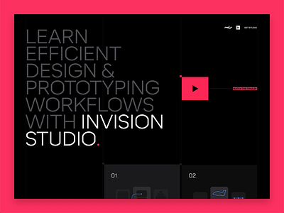 Switch to Studio – Launched! 🚀 animation home page invision studio landing page resource responsive studio