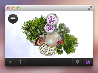 Panorama Tour Interface controls icons interactive navigation panorama responsive ui
