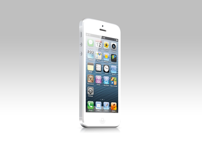 White iPhone 5 Psd