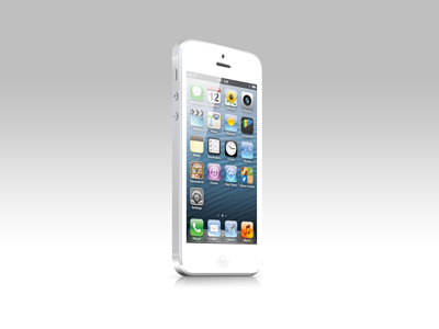 white iphone 5 psd