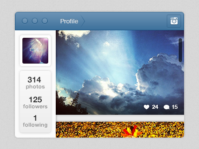 Instawidget icons instagram os x app photos rebound texture