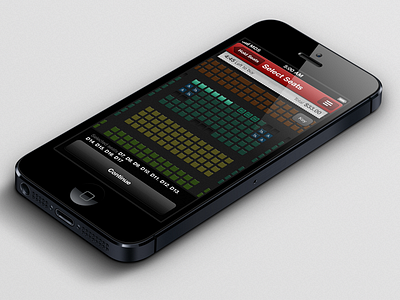 Select Seats interface ios iphone map pulldown texture ui