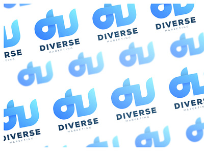Diverse Marketing blue branding design diverse gradient illustration logo logo design marketing modern trademark
