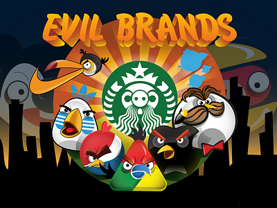 Angry brands (parody) adidas angry apple birds google nike pepsi pringles starbucks twitter