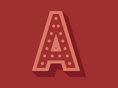 A is for Ali designer font graphic letter retro typography