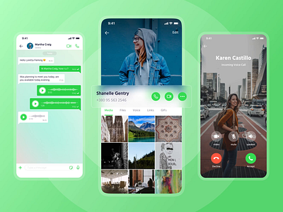 Messenger App animation app call chat chat app chatbox chatting clean communication design group chat interaction ios app messenger messenger app mobile ui social ui ux video call