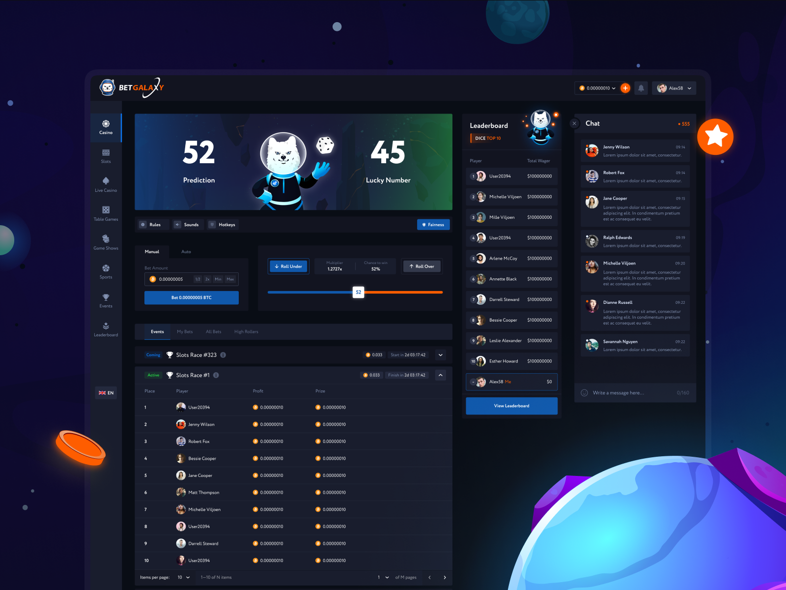 Create a casino game