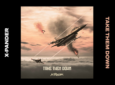 X-Pander - Take The Down [Track Artwork] album artwork album cover artwork cover design graphic design hardcore hardstyle