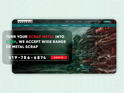 Forest Auto Wrecker - Metal Scrap branding design illustration landing page logo ui uxui design vector web design web development