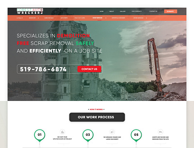 Forest Auto Wrecker - Demolition & Scrap Removal branding design illustration landing page logo ui uxui design vector web design web development