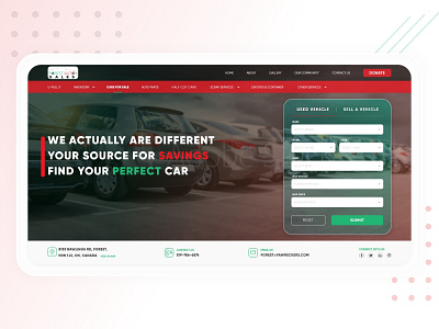 Forest Auto Wrecker - Cars for Sale branding design illustration landing page logo ui uxui design vector web design web development