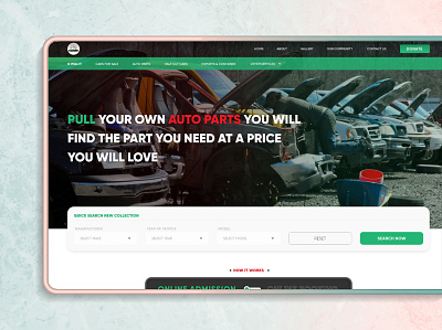 Forest Auto Wrecker - U Pull It & Inventory branding design illustration landing page logo ui uxui design vector web design web development